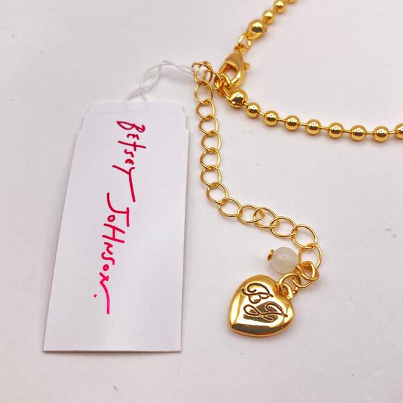 NWT BETSEY JOHNSON Pencil Charm Pendant Necklace School Teacher Gift Gold Tone - Picture 5 of 5